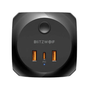 Blitzwolf-BW-PC1-Power-charger-with-3-AC-outlets-2x-USB-1x-USB-C-black