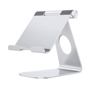 OMOTON-T1-Tablet-Stand-Holder-Adjustable-Silver