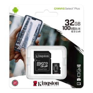 Κάρτα Μνήμης Kingston Canvas Select Plus+ MicroSDHC Class 10 SD Αντάπτορα SDCS2 32GB
